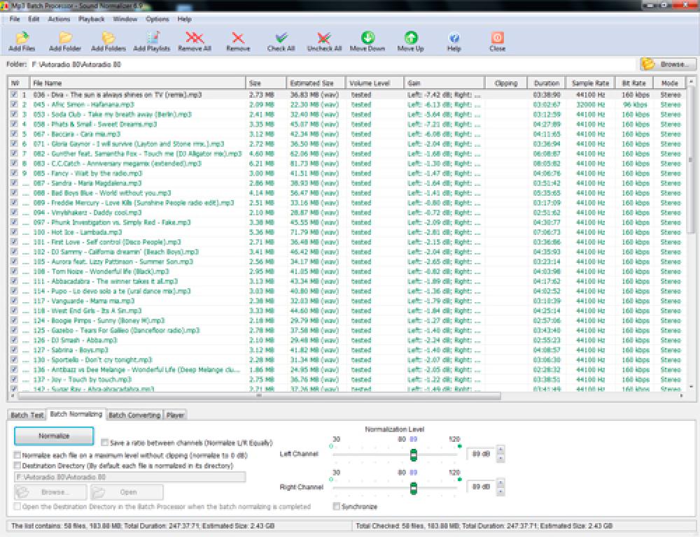 Sound Normalizer 8.6 (Shareware 9.53Mb)