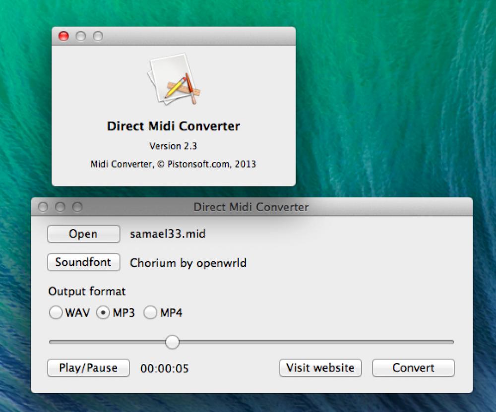 Midi Converter for Mac 2.0 (Shareware 28.81Mb)