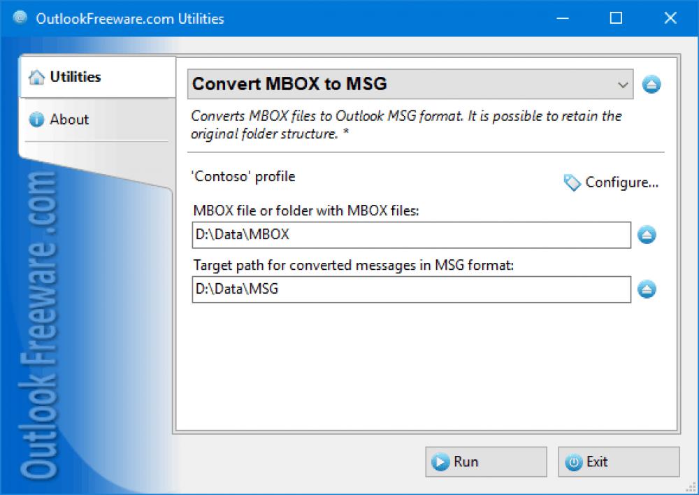 Convert MBOX to MSG for Outlook 4.20 (Freeware 0.31Mb)