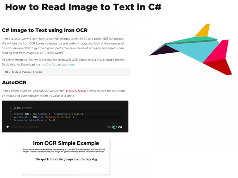 How to Read Text from an Image in C# 2022.1.0 (Shareware 3.89Mb)