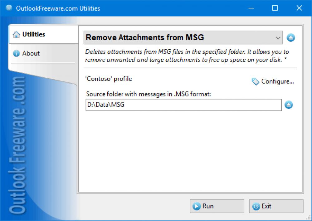Remove Attachments from MSG for Outlook 4.20 (Freeware 0.31Mb)