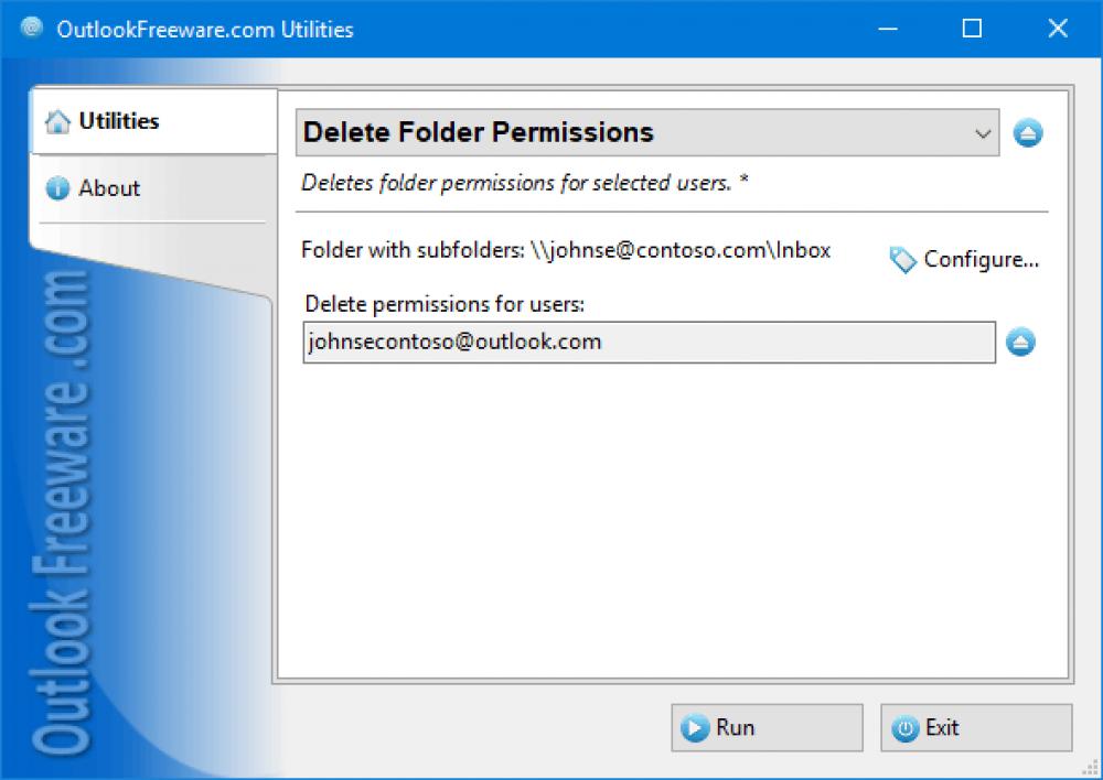 Delete Folder Permissions for Outlook 4.20 (Freeware 0.30Mb)