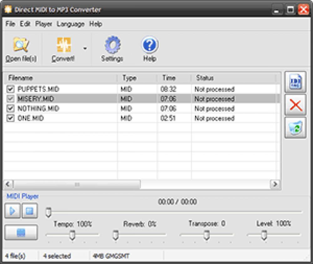 Direct MIDI to MP3 Converter 7.0 (Shareware 11.35Mb)