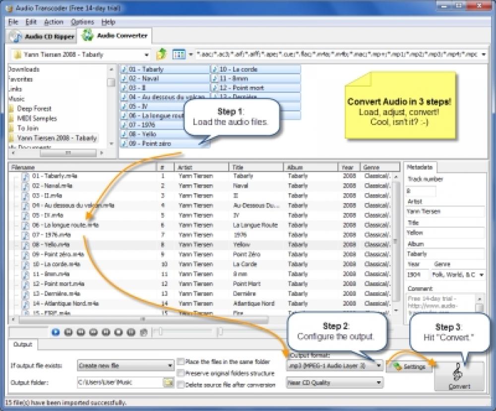 Audio Transcoder 2.8.14.1313 (Shareware 9.25Mb)