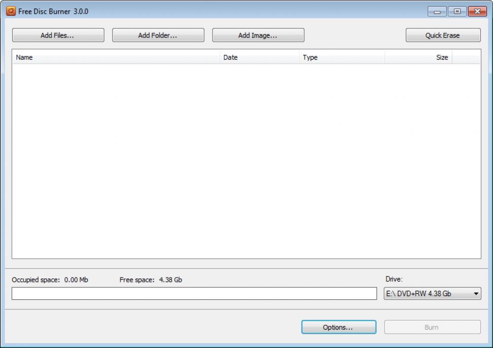 Free Disc Burner 3.0.62.627 (Freeware 14.47Mb)
