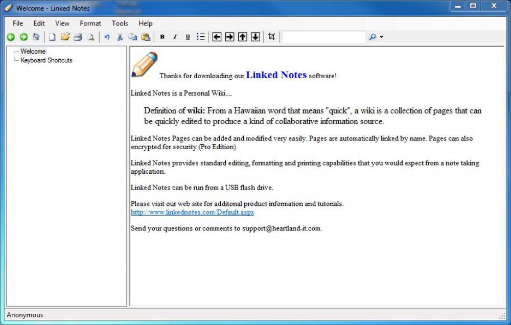 Linked Notes Free 2.5 (Freeware 1.21Mb)