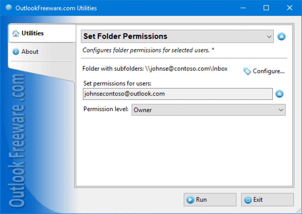 Set Folder Permissions for Outlook 4.21 (Freeware 0.31Mb)