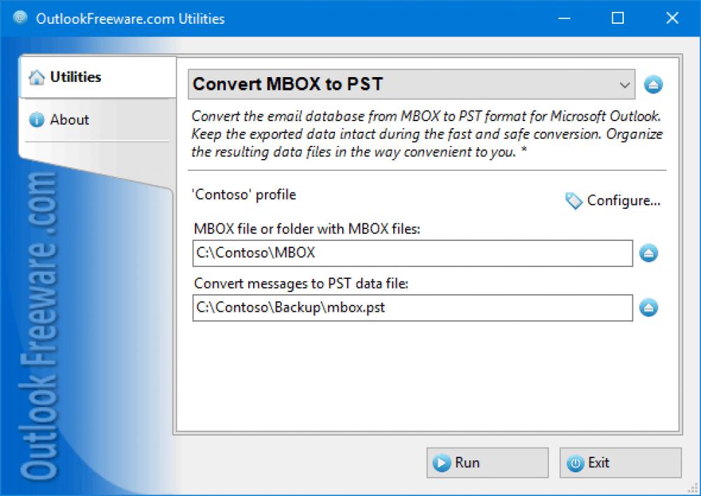 Convert MBOX to PST for Outlook 4.20 (Freeware 0.32Mb)