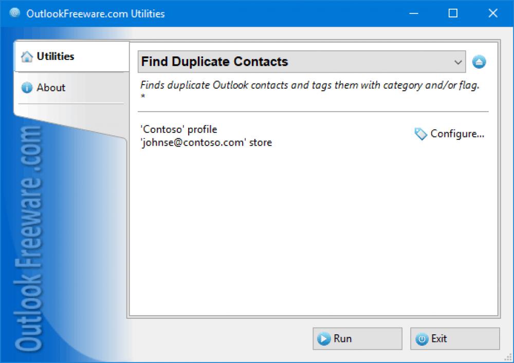 Find Duplicate Contacts for Outlook 4.20 (Freeware 0.31Mb)
