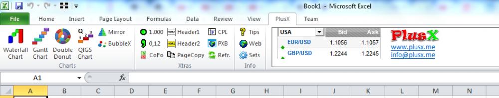 PlusX Excel Add-In 1.2 (Freeware 0.95Mb)