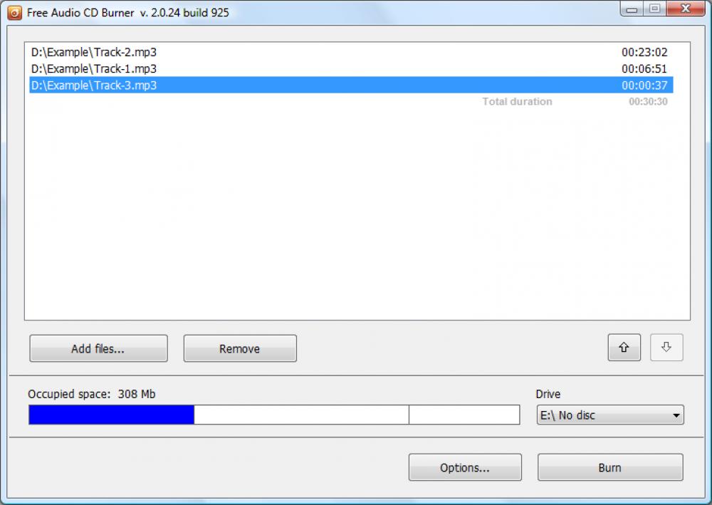 Free Audio CD Burner 2.0.73.823 (Freeware 25.83Mb)