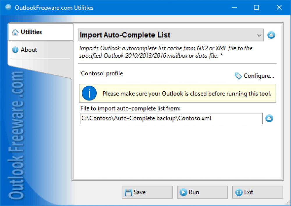 Import Auto-Complete List 4.11 (Freeware 0.30Mb)