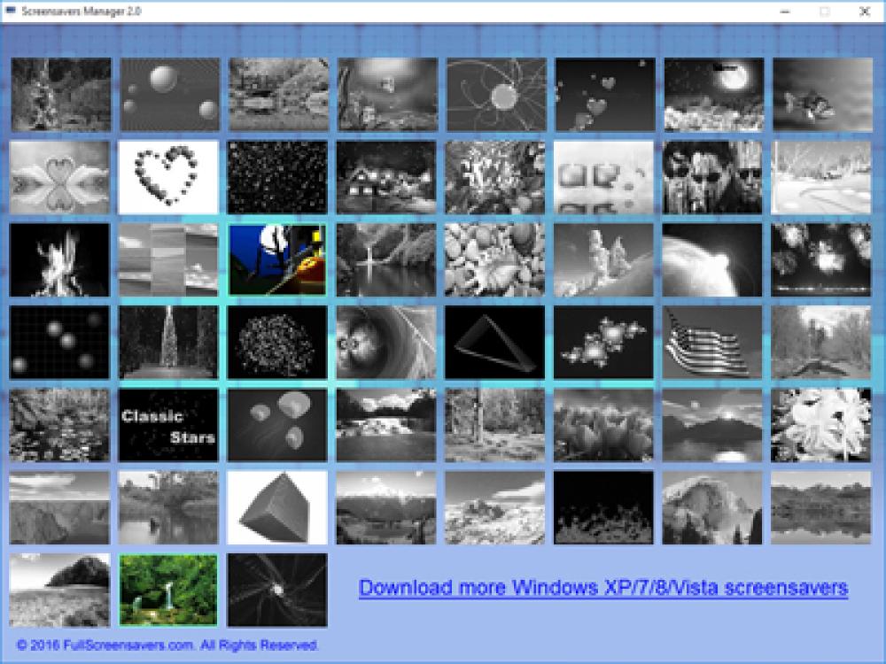Free Screensavers Manager 1.0 (Freeware 168.39Mb)