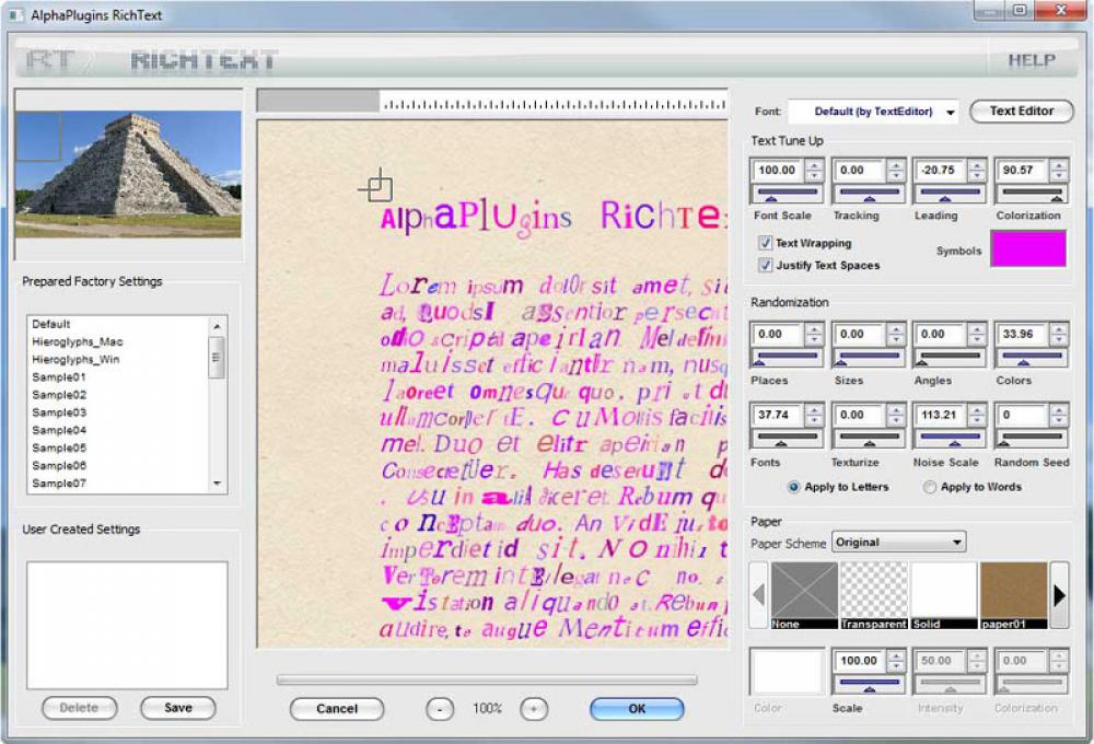 AlphaPlugins RichText for Windows 1.0 (Shareware 10.65Mb)