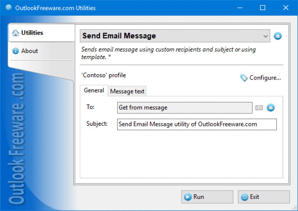 Send Email Message for Outlook 4.21 (Freeware 0.31Mb)