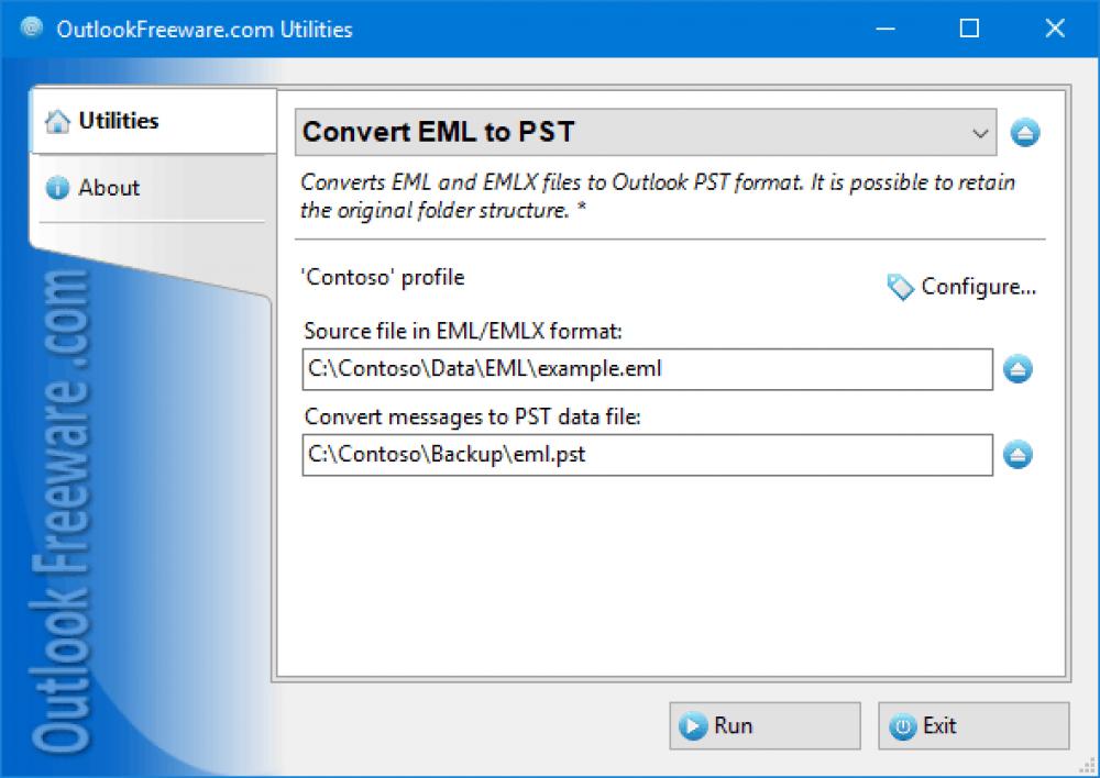 Convert EML to PST for Outlook 4.20 (Freeware 0.31Mb)