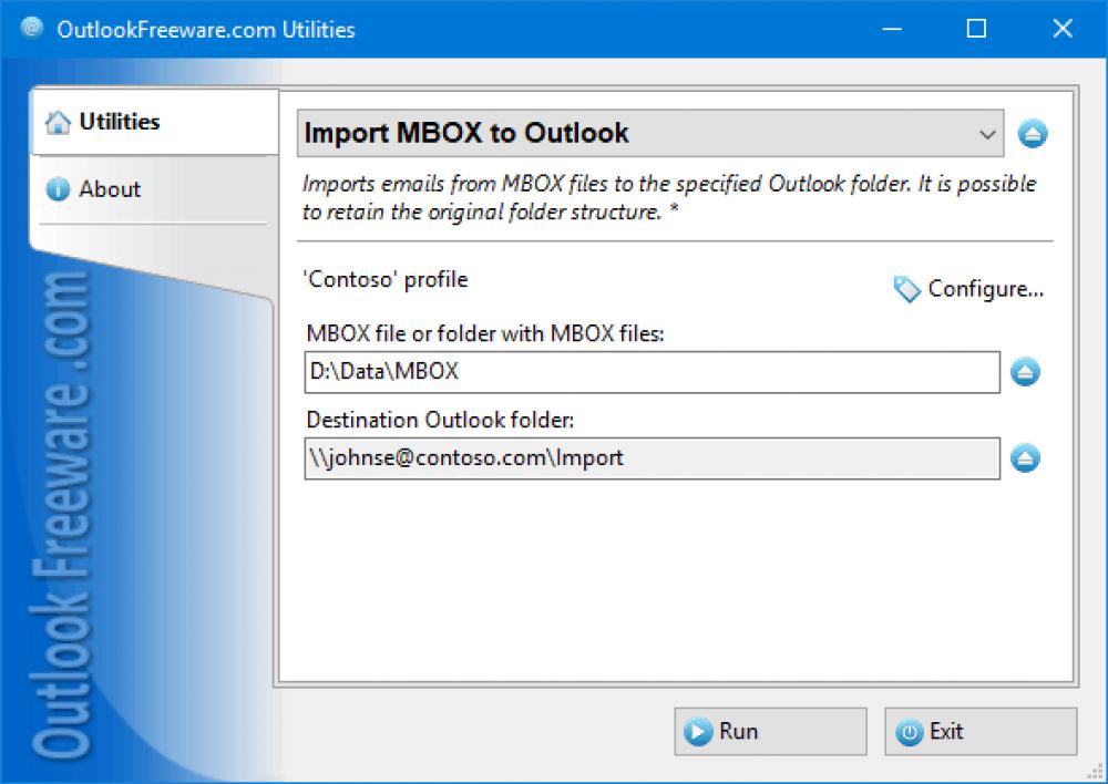 Import MBOX to Outlook 4.20 (Freeware 0.31Mb)