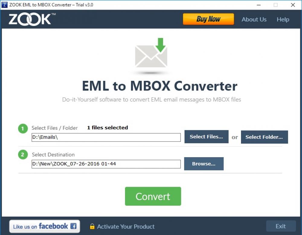 ZOOK EML to MBOX Converter 3.0 (Shareware 3.42Mb)