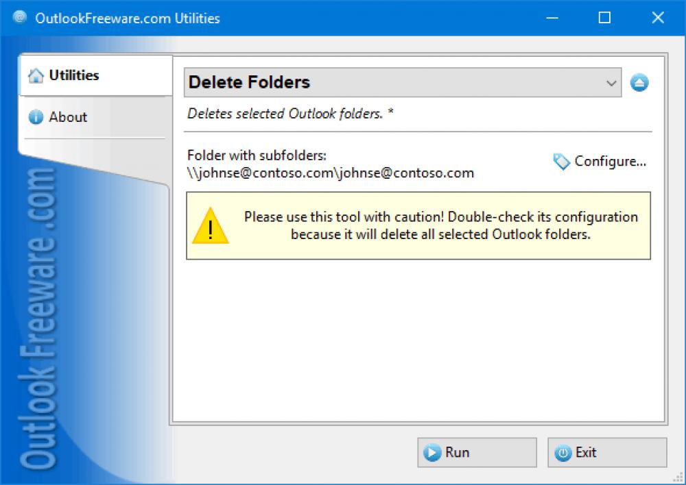 Delete Folders for Outlook 4.20 (Freeware 0.29Mb)