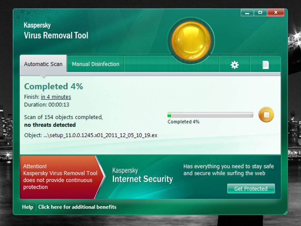 Kaspersky Virus Removal Tool 15.0.0.120 (Freeware 101.48Mb)