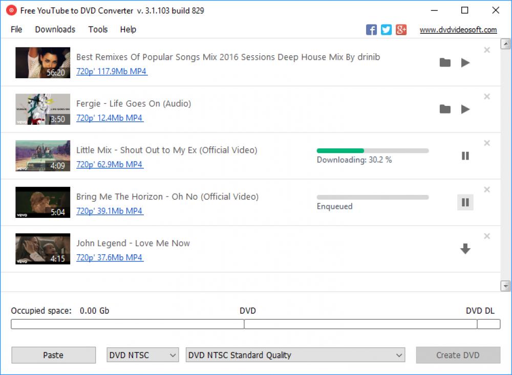 Free YouTube to DVD Converter 3.1.103.829 (Freeware 0.03Mb)