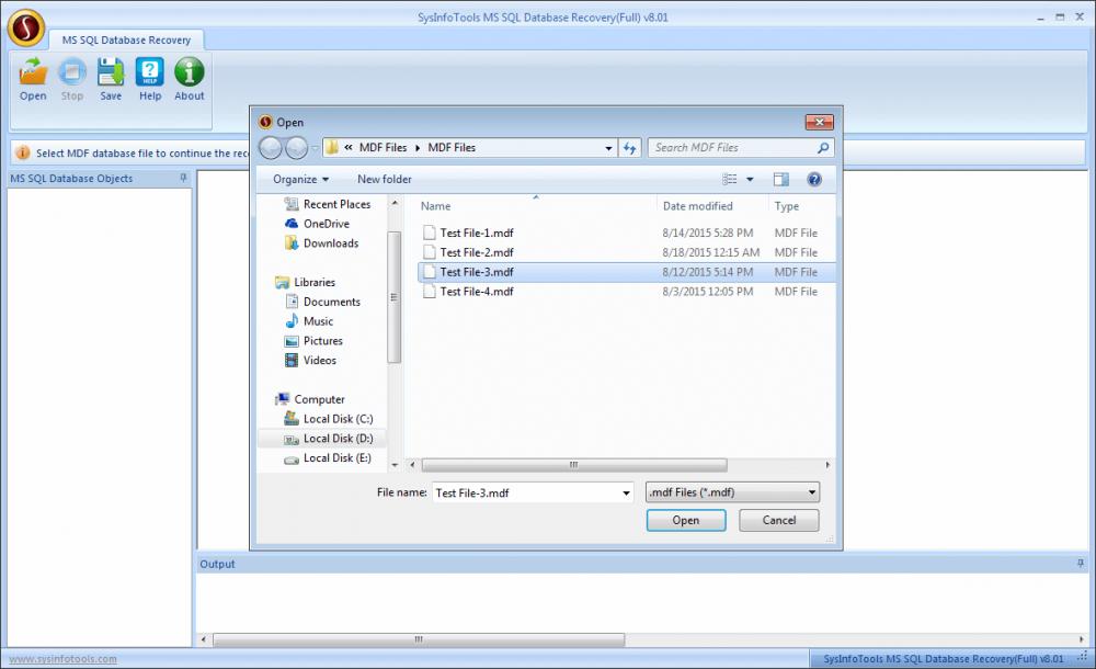 SysinfoTools MS SQL Database Recovery 8.04 (Shareware 2.07Mb)