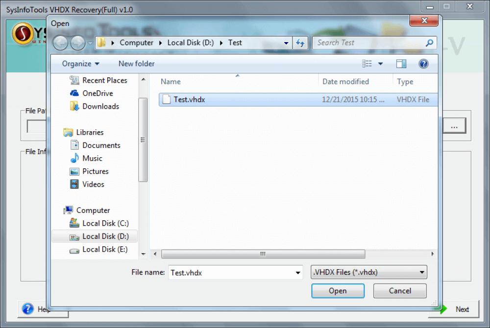 VHDX Recovery Tool 1 (Shareware 1.61Mb)