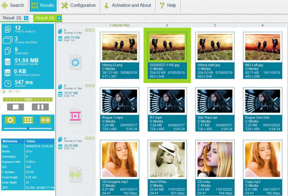 Duplicate Media Finder 11.001 (Demo 33.38Mb)