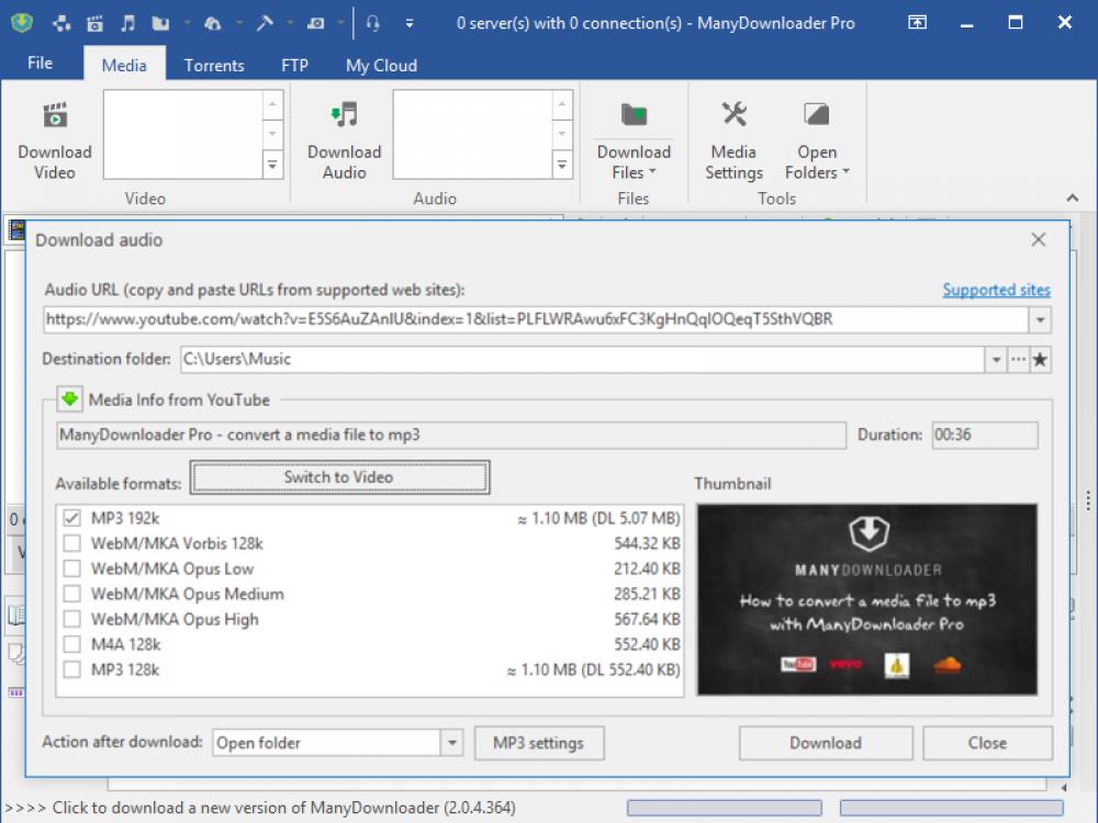 ManyDownloader 2.0.4.364 (Freeware 0.23Mb)