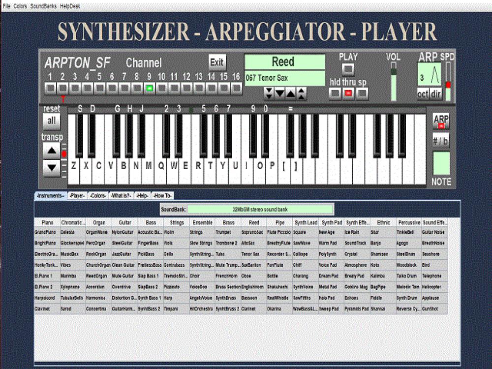 ARPTON SF Synthesizer Arpeggiator Player 3.1 (Freeware 73.60Mb)