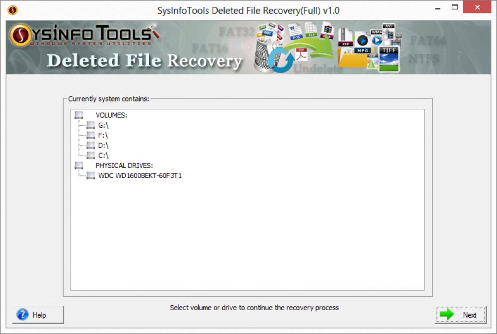 SysInfoTools Deleted File Recovery 1 (Shareware 1.60Mb)