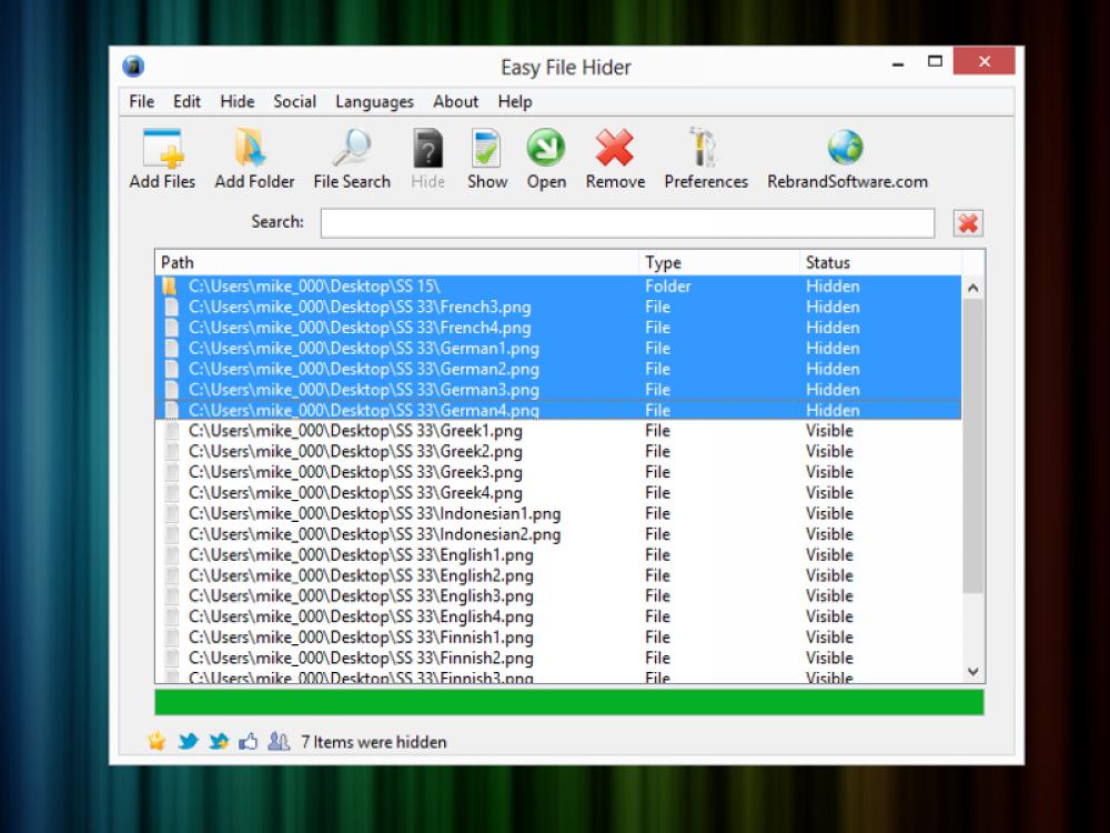 Easy File Hider 1.2 (Shareware 2.64Mb)