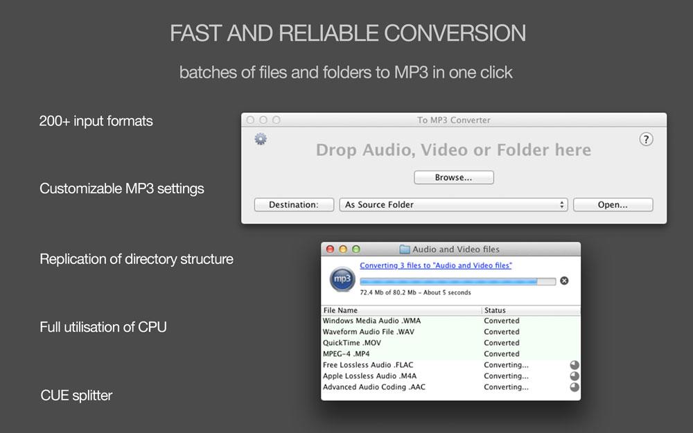 To MP3 Converter for MAC 1.0.6 (Shareware 6.65Mb)