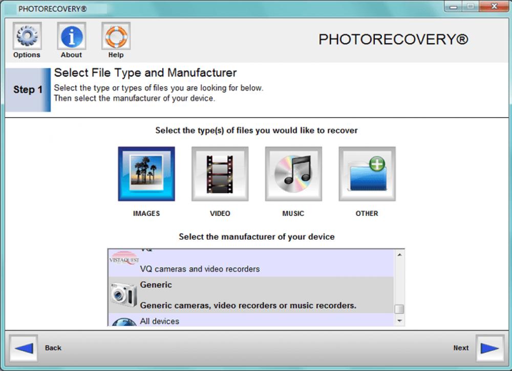 PHOTORECOVERY Standard 2019 for Windows 5.1.9.7 (Demo 7.01Mb)