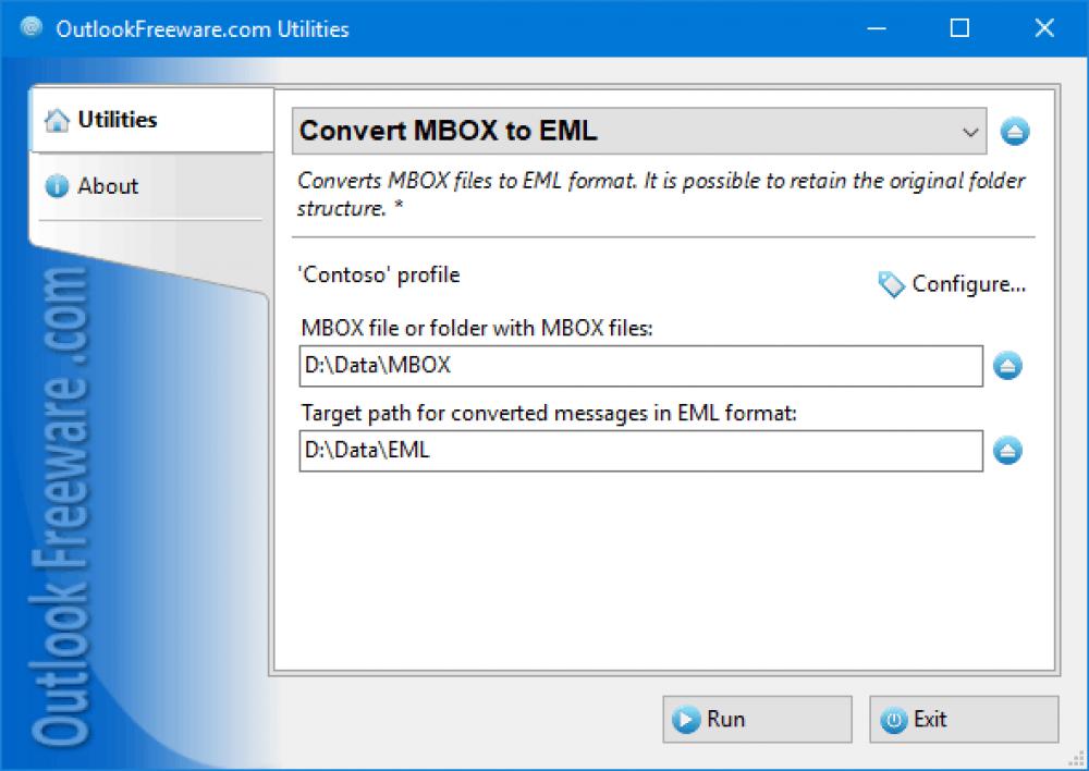 Convert MBOX to EML for Outlook 4.20 (Freeware 0.30Mb)
