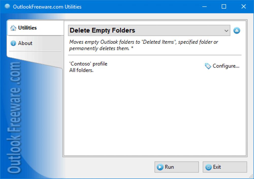 Delete Empty Folders for Outlook 4.19 (Freeware 0.30Mb)