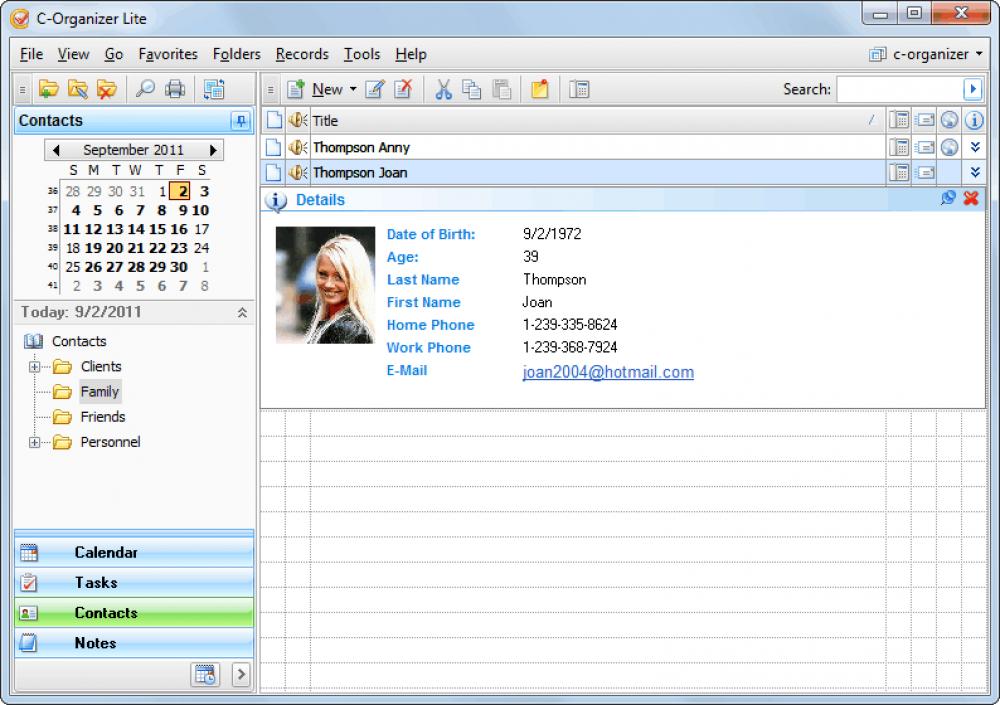 C-Organizer Lite 5.0 (Shareware 14.99Mb)