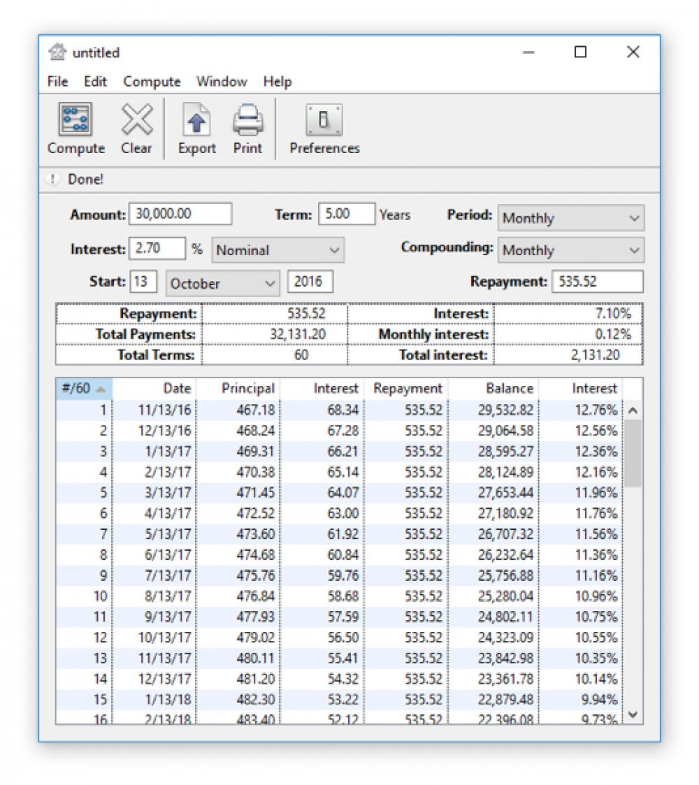 Loan Calc 2.7.7 (Shareware 7.93Mb)