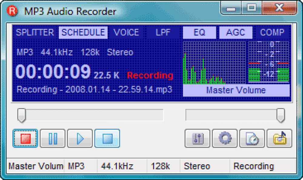 Pistonsoft MP3 Audio Recorder 2.0 (Shareware 4.10Mb)