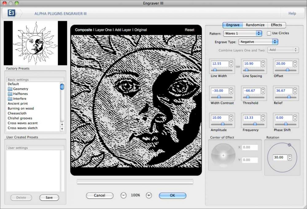 AlphaPlugins Engraver III for Mac OSX 1.0 (Shareware 17.81Mb)