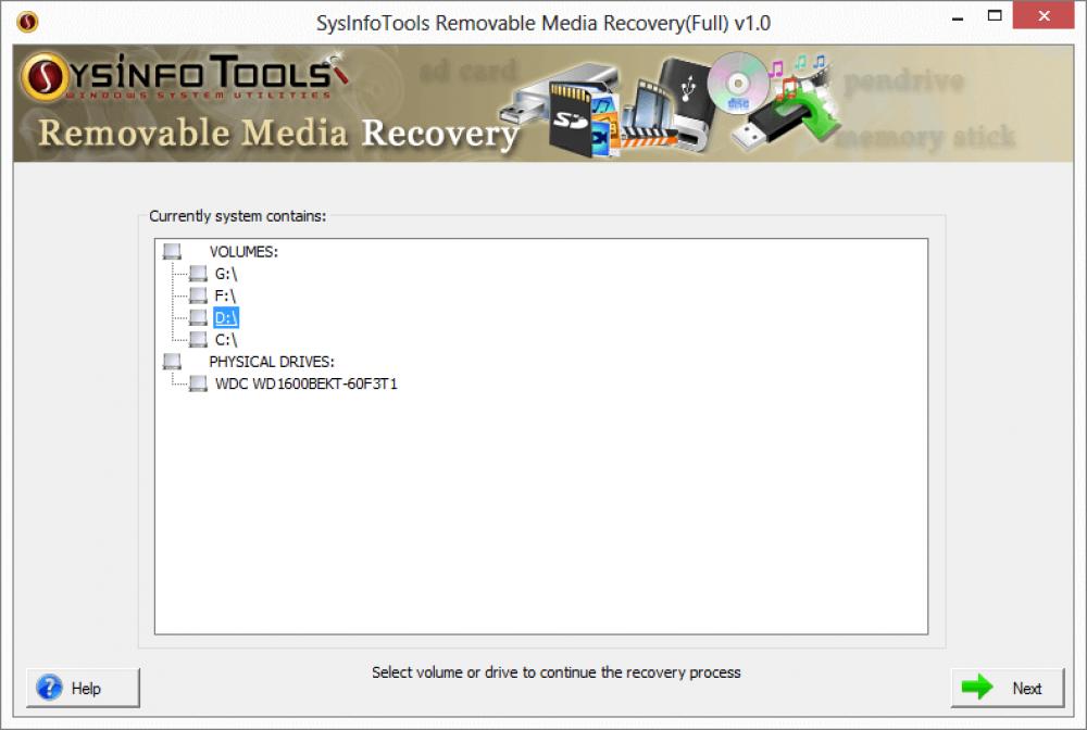 Removable Media Data Recovery 1 (Shareware 1.60Mb)