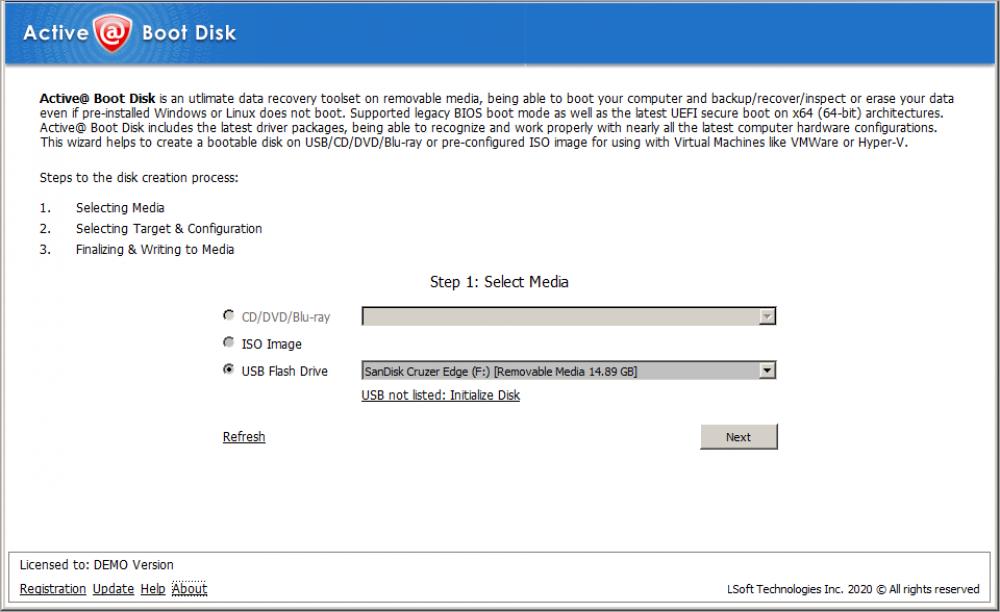 Active@ Boot Disk 24 (Shareware 565.91Mb)