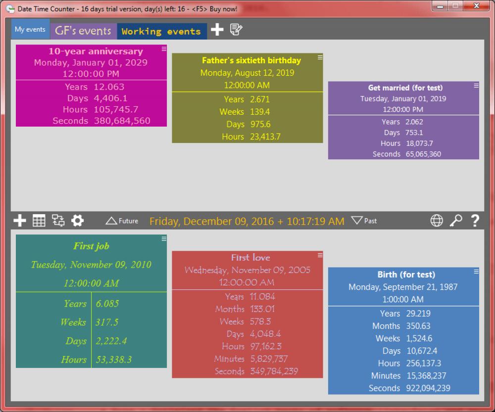 Date Time Counter 9.0 (Freeware 0.65Mb)