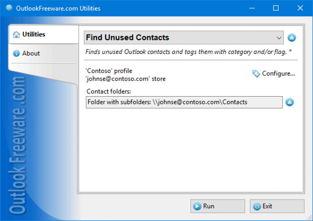 Find Unused Contacts for Outlook 4.20 (Freeware 0.31Mb)