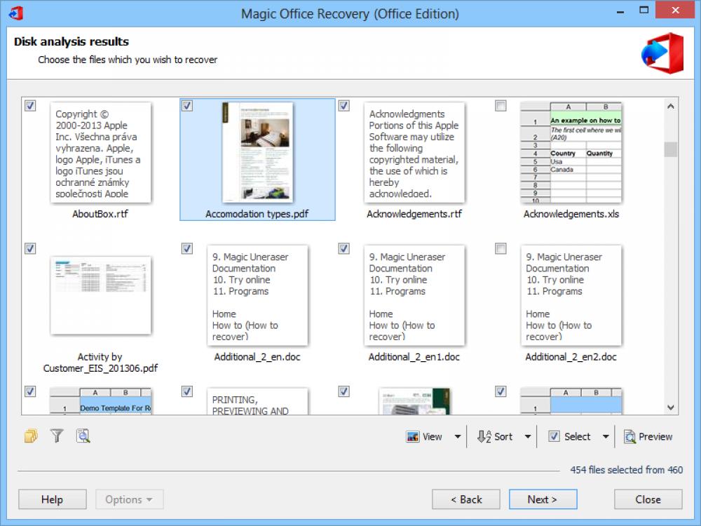 Magic Office Recovery 2.4 (Shareware 7.73Mb)