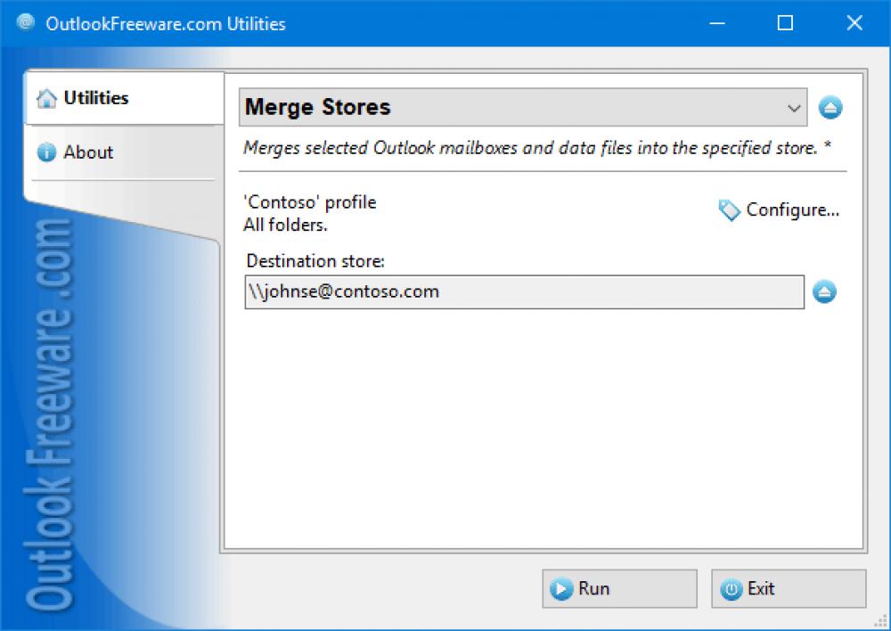 Merge Stores for Outlook 4.20 (Freeware 0.30Mb)