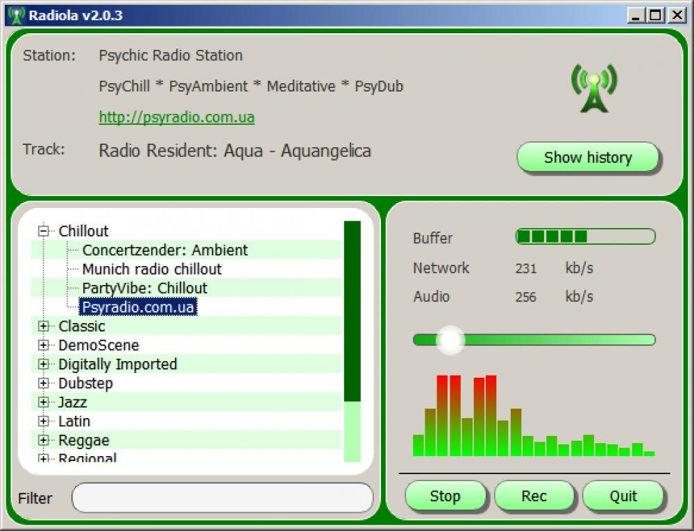 Radiola 2.0.5 (Freeware 6.44Mb)
