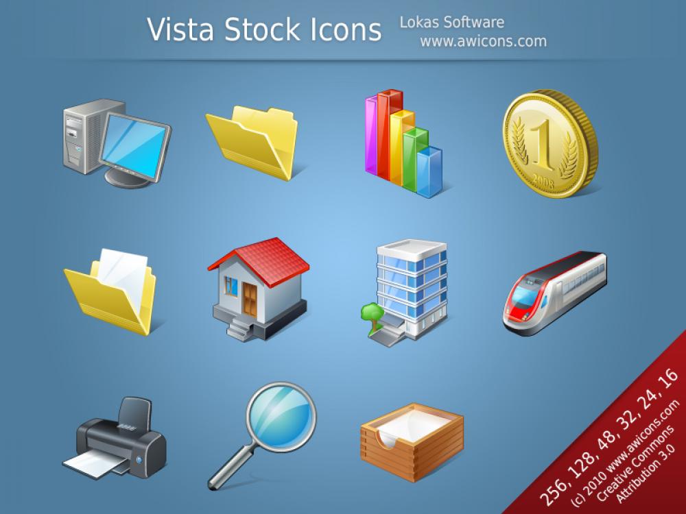Vista Stock Icons 1.1 (Freeware 2.86Mb)