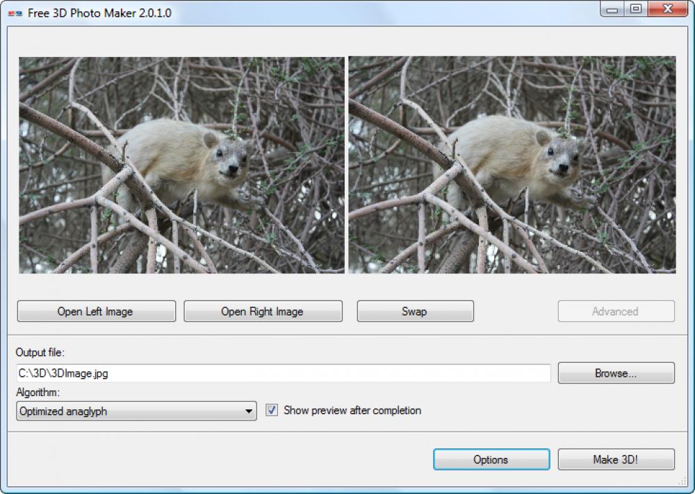 Free 3D Photo Maker 2.0.71.823 (Freeware 24.71Mb)