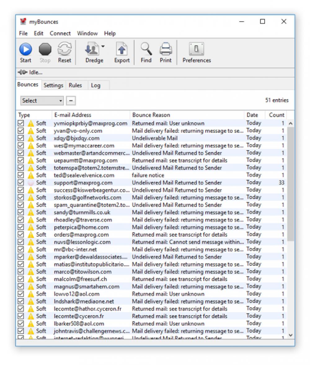 eMail Bounce Handler 3.8.6 (Shareware 21.31Mb)